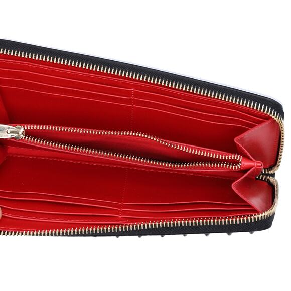 Christian Louboutin Panettone Long Wallet Black Leather Multicolor Hardware - Picture 5 of 6